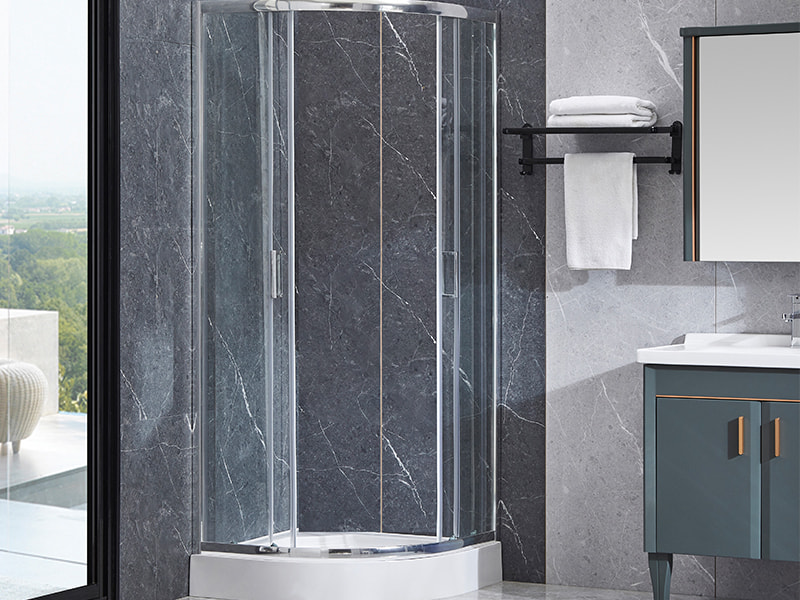 Przesuwna kabina prysznicowa z profilu aluminiowego SE Chrome do łazienki Przesuwna kabina prysznicowa z profilu aluminiowego SE Chrome do łazienki