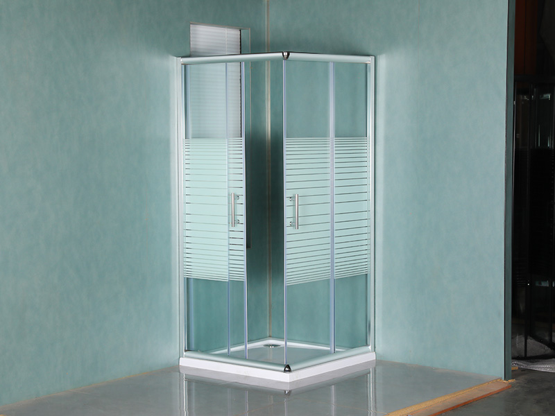 Kabina prysznicowa przesuwna SQ z podwójnymi otworami i kwadratową ramą Kabina prysznicowa przesuwna SQ z podwójnymi otworami i kwadratową ramą