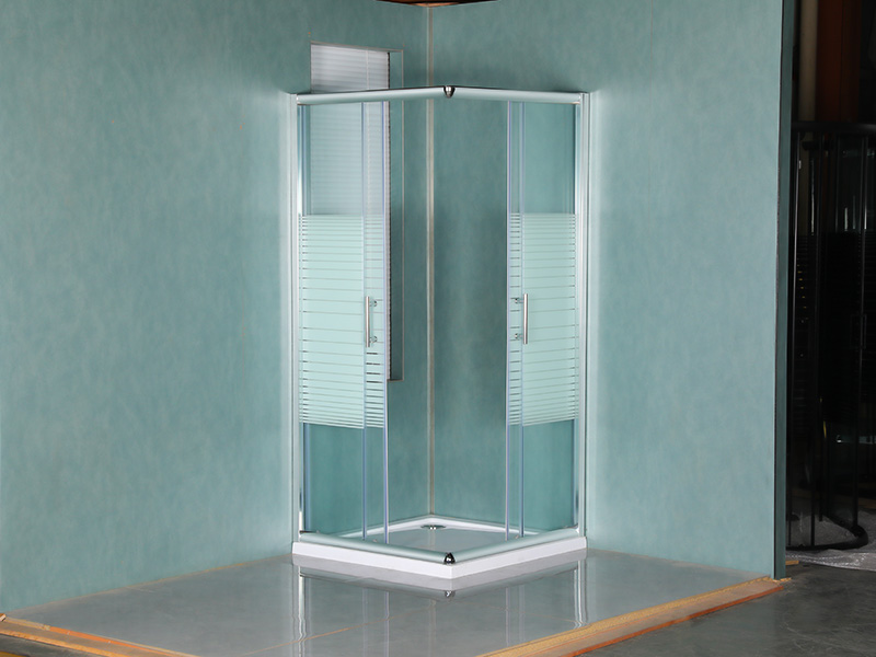 Kabina prysznicowa przesuwna SQ z podwójnymi otworami i kwadratową ramą Kabina prysznicowa przesuwna SQ z podwójnymi otworami i kwadratową ramą