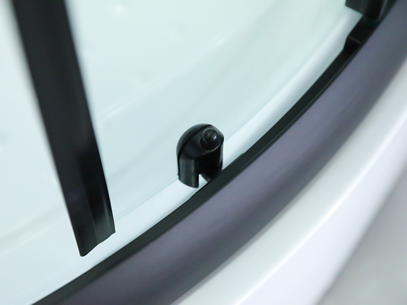 SE Czarna aluminiowa rama, przesuwna kabina prysznicowa ze szkła hartowanego SE Czarna aluminiowa rama, przesuwna kabina prysznicowa ze szkła hartowanego