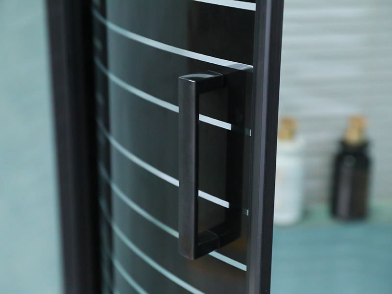 SE Czarna aluminiowa rama, przesuwna kabina prysznicowa ze szkła hartowanego SE Czarna aluminiowa rama, przesuwna kabina prysznicowa ze szkła hartowanego