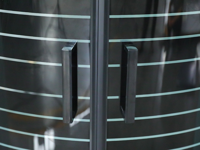 SE Czarna aluminiowa rama, przesuwna kabina prysznicowa ze szkła hartowanego SE Czarna aluminiowa rama, przesuwna kabina prysznicowa ze szkła hartowanego