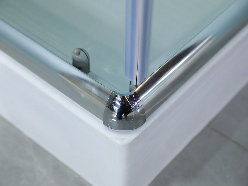 RE Chrome Aluminiowa rama Kwadratowa przesuwna kabina prysznicowa ze szkła hartowanego z tacą RE Chrome Aluminiowa rama Kwadratowa przesuwna kabina prysznicowa ze szkła hartowanego z tacą
