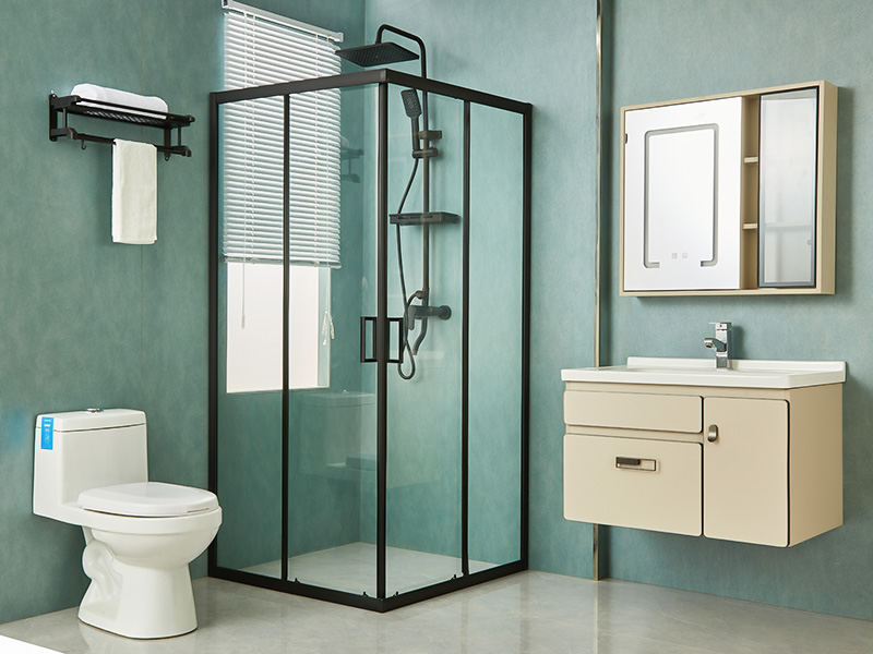 Kabina prysznicowa przesuwna SQ, przezroczyste szkło hartowane, czarny profil aluminiowy, uchwyt z podwójnymi otworami, z tacą Kabina prysznicowa przesuwna SQ, przezroczyste szkło hartowane, czarny profil aluminiowy, uchwyt z podwójnymi otworami, z tacą