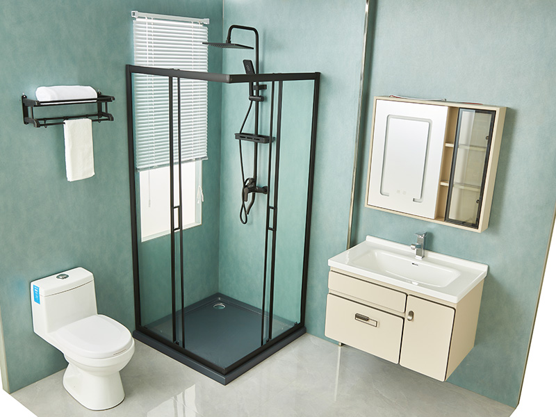 Kabina prysznicowa przesuwna SQ, przezroczyste szkło hartowane, czarny profil aluminiowy, uchwyt z podwójnymi otworami, z tacą Kabina prysznicowa przesuwna SQ, przezroczyste szkło hartowane, czarny profil aluminiowy, uchwyt z podwójnymi otworami, z tacą