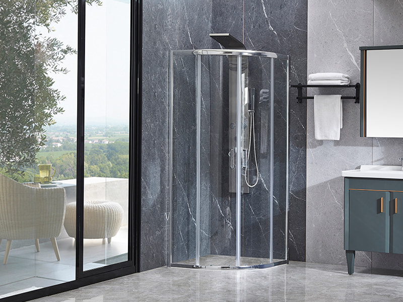Przesuwna kabina prysznicowa z profilu aluminiowego SE Chrome do łazienki Przesuwna kabina prysznicowa z profilu aluminiowego SE Chrome do łazienki