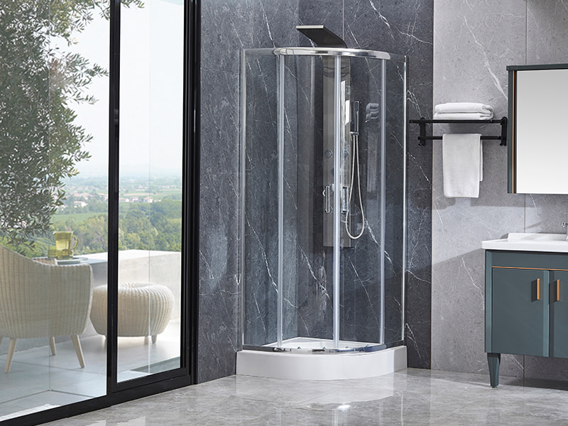 Przesuwna kabina prysznicowa z profilu aluminiowego SE Chrome do łazienki Przesuwna kabina prysznicowa z profilu aluminiowego SE Chrome do łazienki