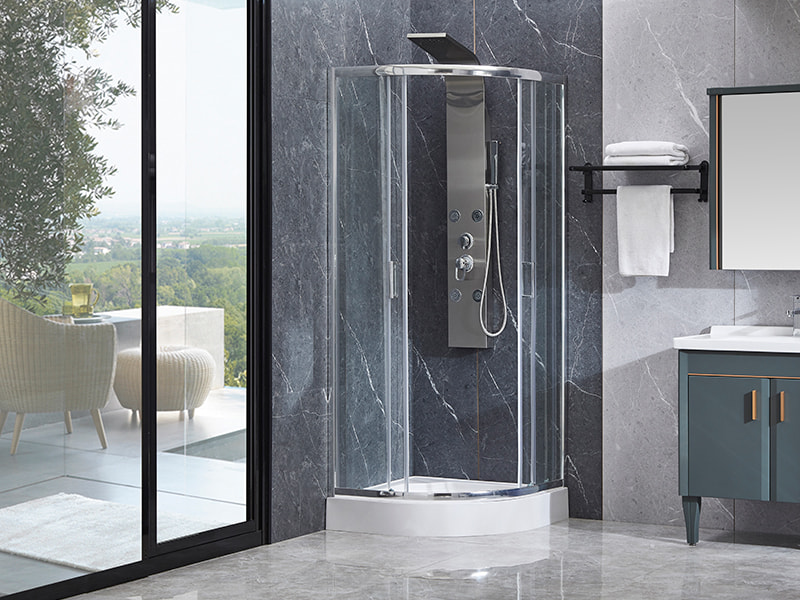 Przesuwna kabina prysznicowa z profilu aluminiowego SE Chrome do łazienki Przesuwna kabina prysznicowa z profilu aluminiowego SE Chrome do łazienki