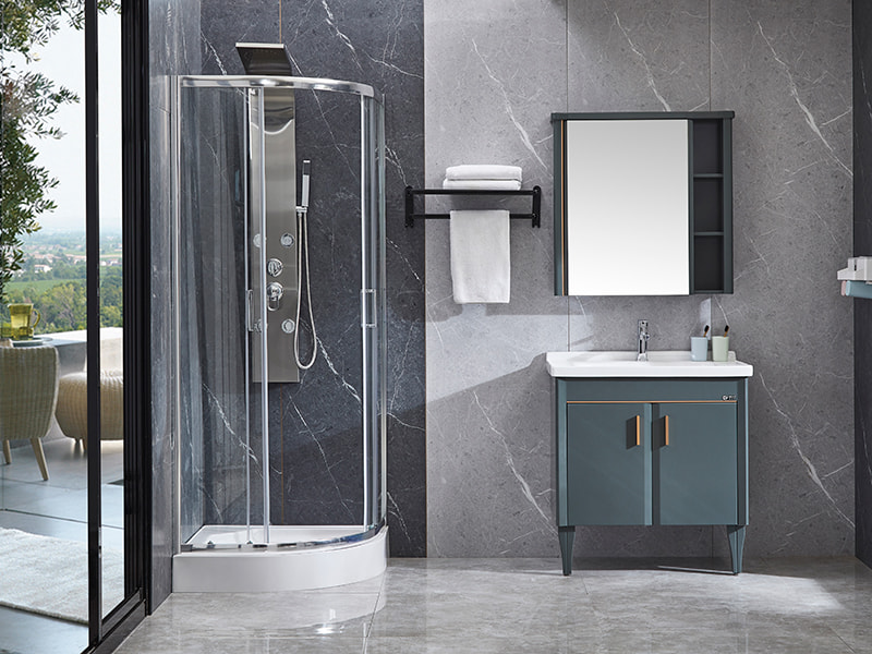 Przesuwna kabina prysznicowa z profilu aluminiowego SE Chrome do łazienki Przesuwna kabina prysznicowa z profilu aluminiowego SE Chrome do łazienki