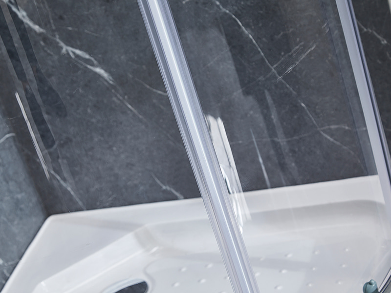 Przesuwna kabina prysznicowa z profilu aluminiowego SE Chrome do łazienki Przesuwna kabina prysznicowa z profilu aluminiowego SE Chrome do łazienki