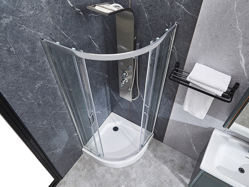 Przesuwna kabina prysznicowa z profilu aluminiowego SE Chrome do łazienki Przesuwna kabina prysznicowa z profilu aluminiowego SE Chrome do łazienki