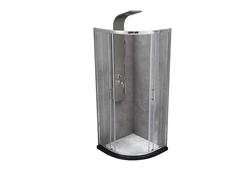 Kabina prysznicowa przesuwna SE, przezroczyste szkło hartowane, profil aluminiowy chromowany, uchwyt z podwójnymi otworami, bez brodzika Kabina prysznicowa przesuwna SE, przezroczyste szkło hartowane, profil aluminiowy chromowany, uchwyt z podwójnymi otworami, bez brodzika