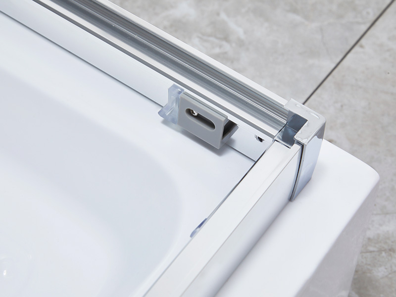 Kabina prysznicowa przesuwna SQ z przezroczystego szkła hartowanego, z tacą Kabina prysznicowa przesuwna SQ z przezroczystego szkła hartowanego, z tacą